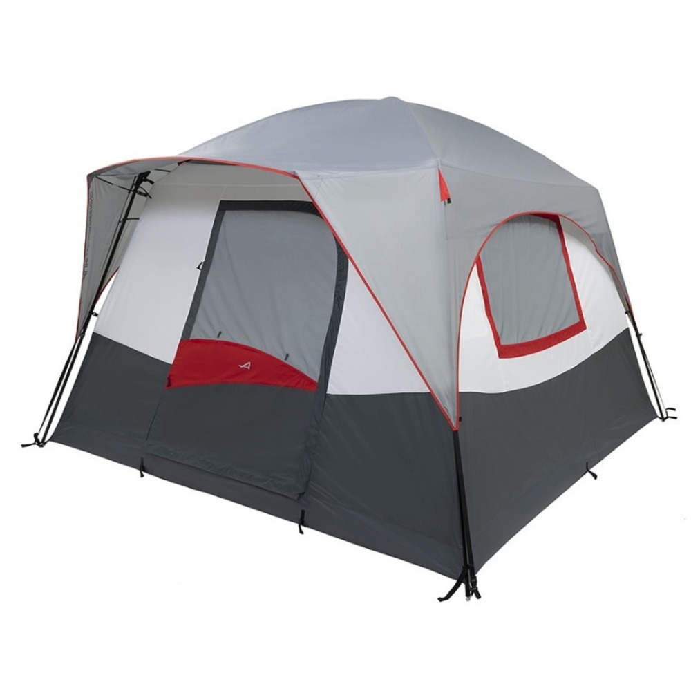 ALPS Mountaineering Gray Red Camp Creek 4 Person Tent Cabin Style 7'6x8'6 NEW